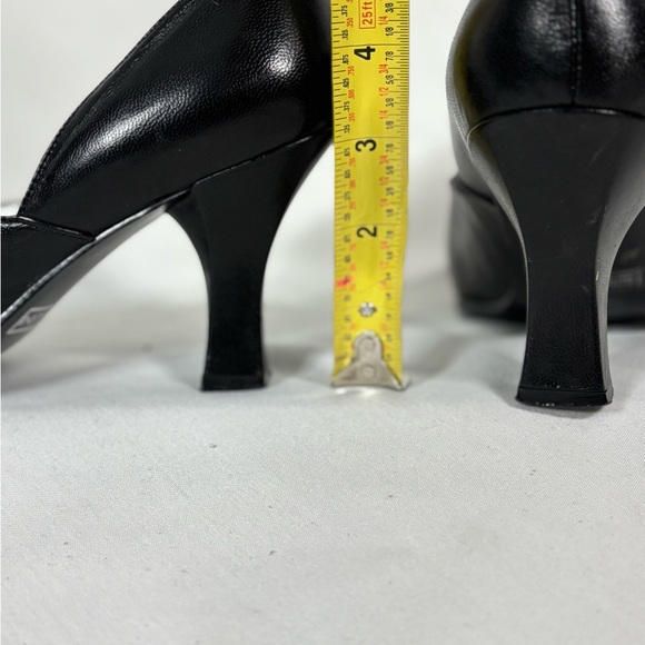 Bellini Black Leather Heels - Picture 8 of 8